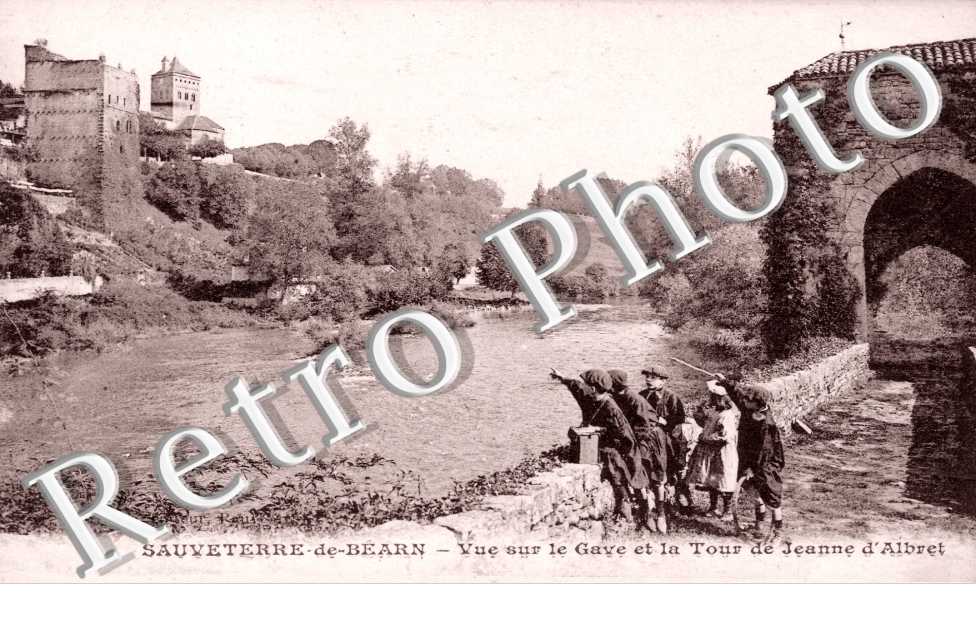 Vue sur le Gave et Tour de Jeanne d'Albret
