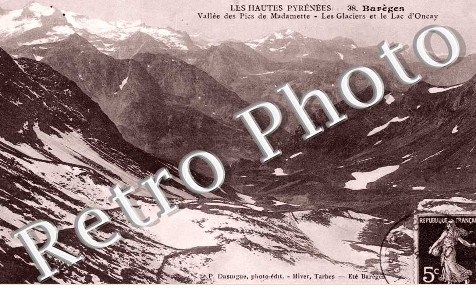 Vallee des Pics de Madamette  Les glaciers et le lac d&#039;Oncay
