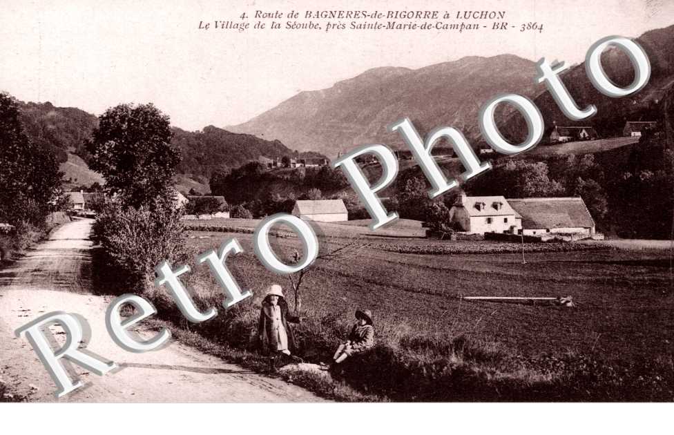 Route de Bagneres de Bigorre a Luchon, le Village de la Seoube
