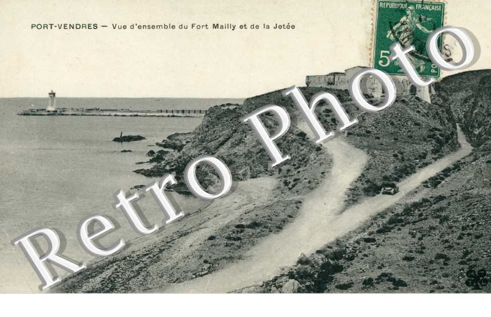 vue d'ensemble du fort Mailly et de la jetee