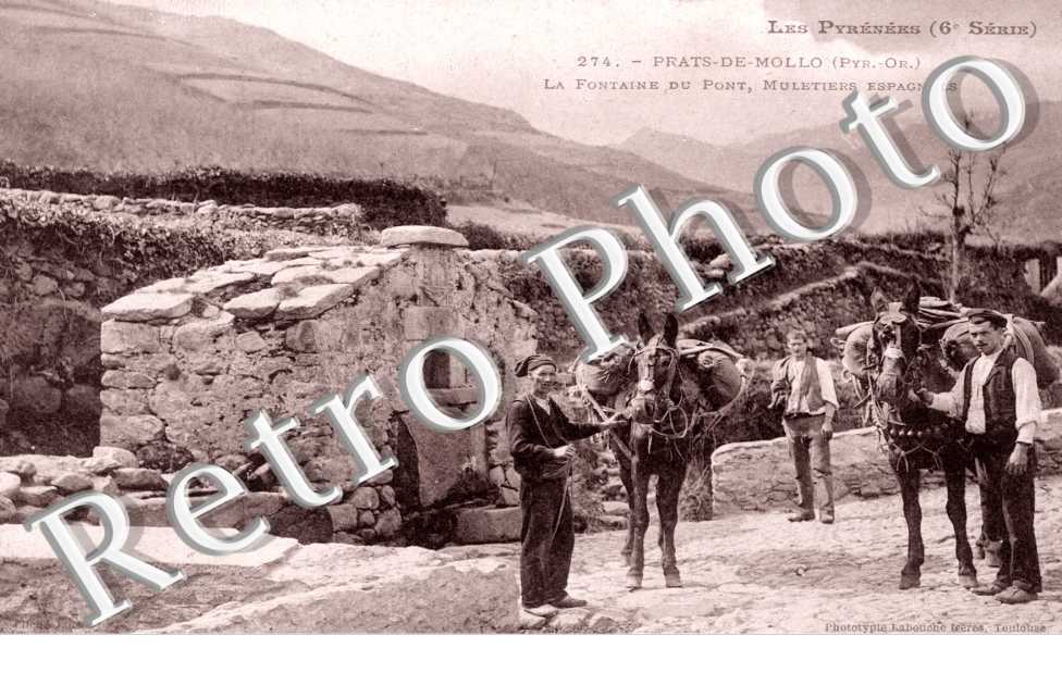 La Fontaine du pont, muletiers espagnols