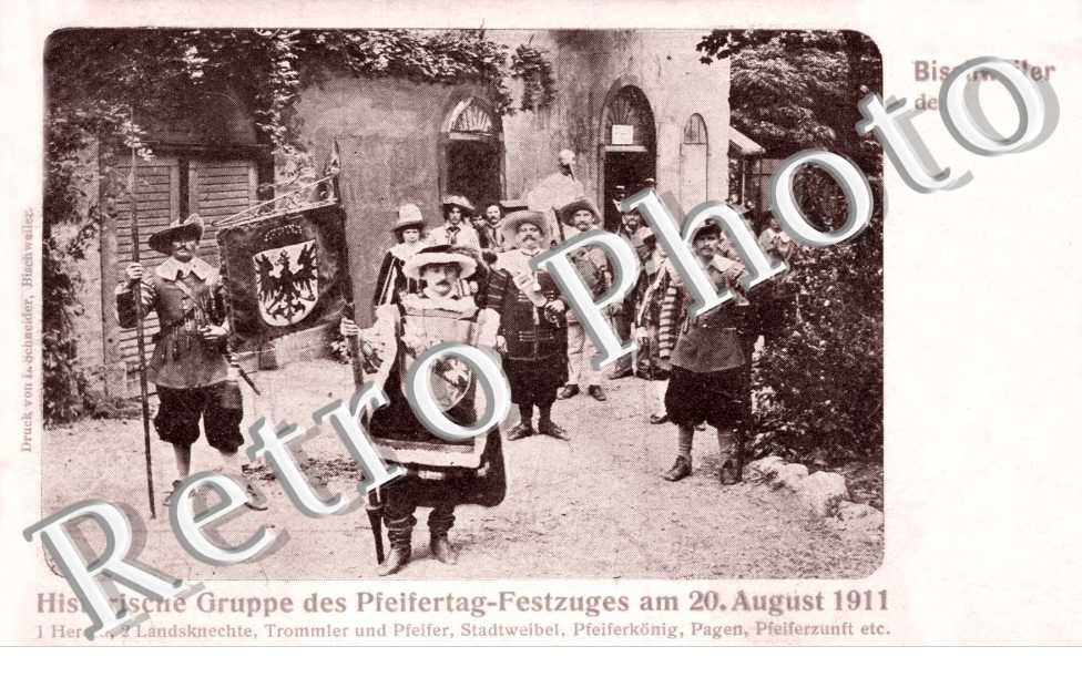 Histirische Gruppe des Pfeffertag Festzuges am 20 August 1911