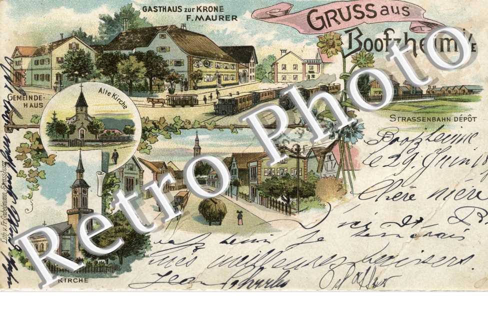 carte souvenir multivues style dessin