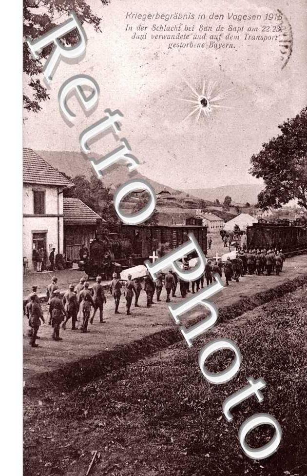 Kriegerbergrabnis in den Vogesen 1915
