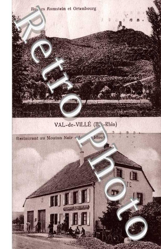 Ruines Ramstein et Ortenbourg - restaurant au mouton Noir Joseph Idoux  VAL DE VILLE