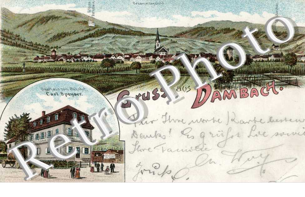Gruss aus - Gasthaus zum Bahnhof  Carl Speyser