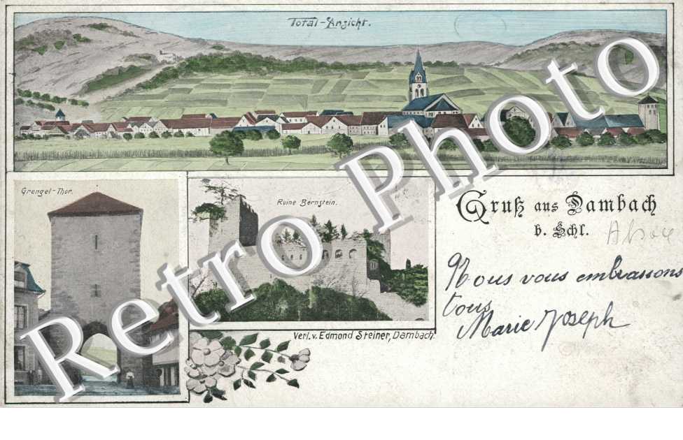 Gruss aus - Grenzel Thor  Ruine Bernstein 