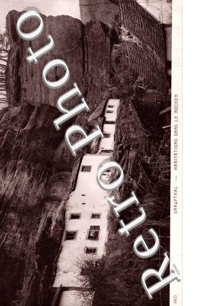 Graufthal. Habitations dans le Rocher