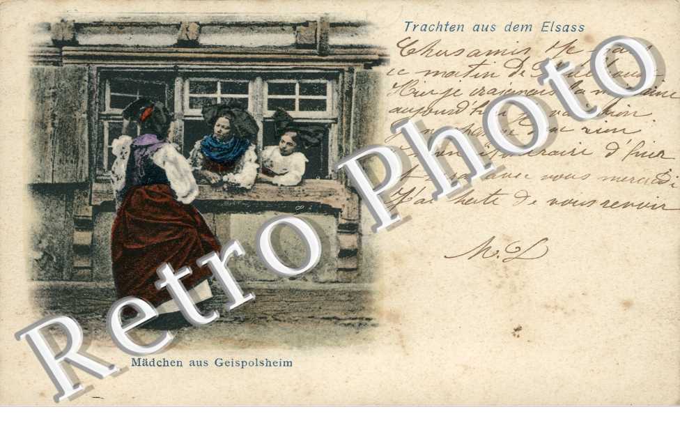 MÃ¤dchen , Trachten aus dem Elsass