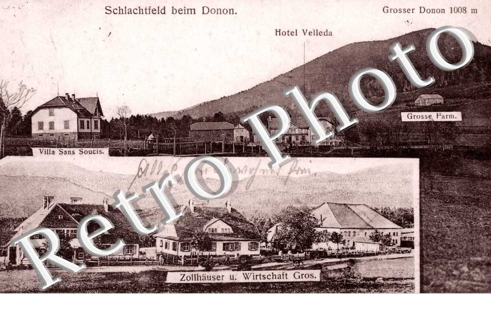 Schlachtfeld beim Donon, Hotel Velleda, Grosser Donon, Zollhauser und Wirtschaft Gros.