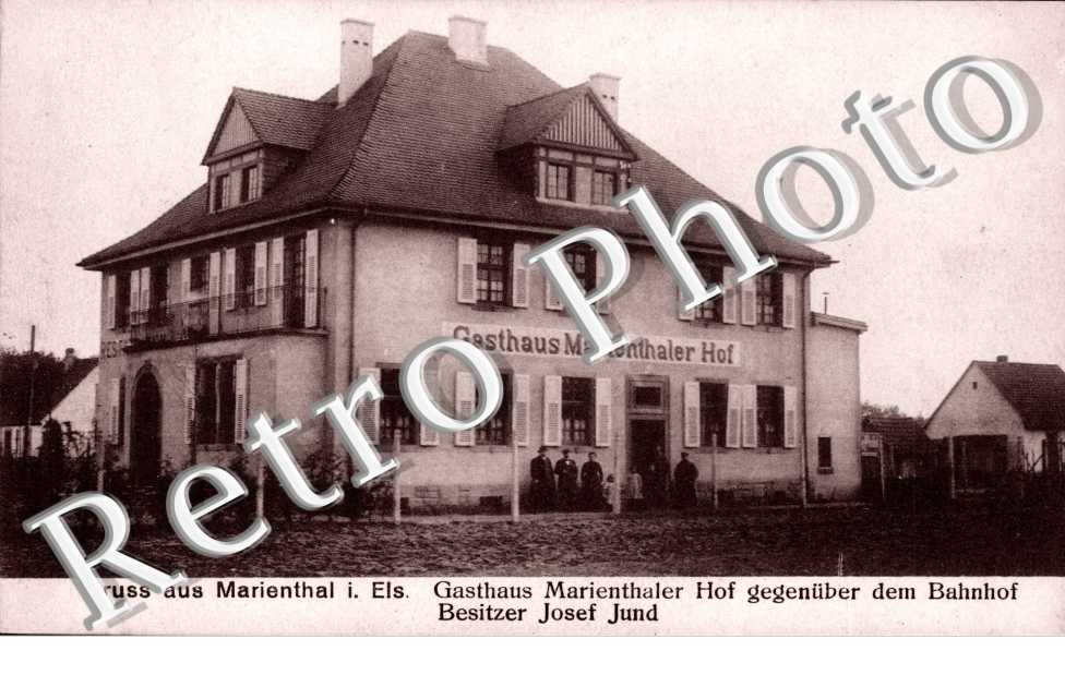 gruss aux marienthal. Gasthaus marienthaler hof gegenuber dem Bahnhof besitzer Josef Jund