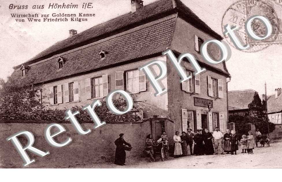 Gruss aus Honheim - Wirtschaft zur Goldenen Kanne von Wwe Friedrich Kilgus