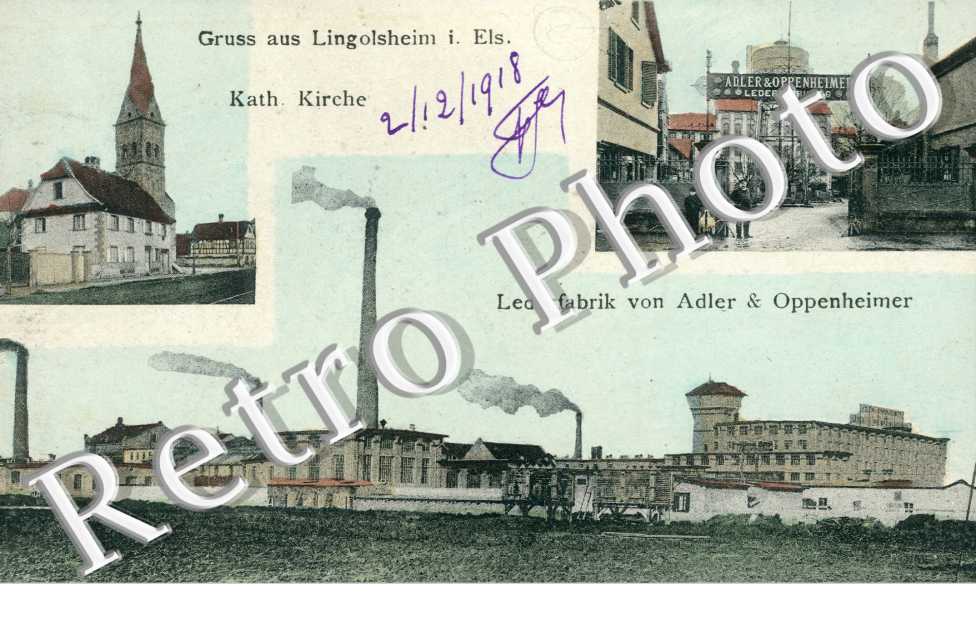 Kath. Kirche, Lederfabrik von Adler und Oppenheimer