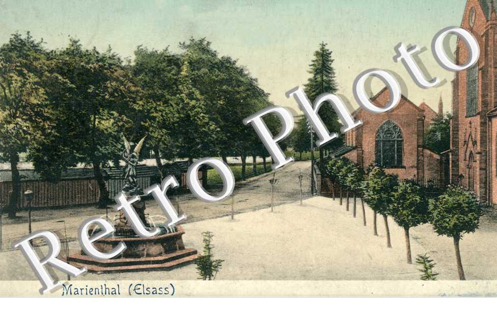 La basilique  et la fontaine