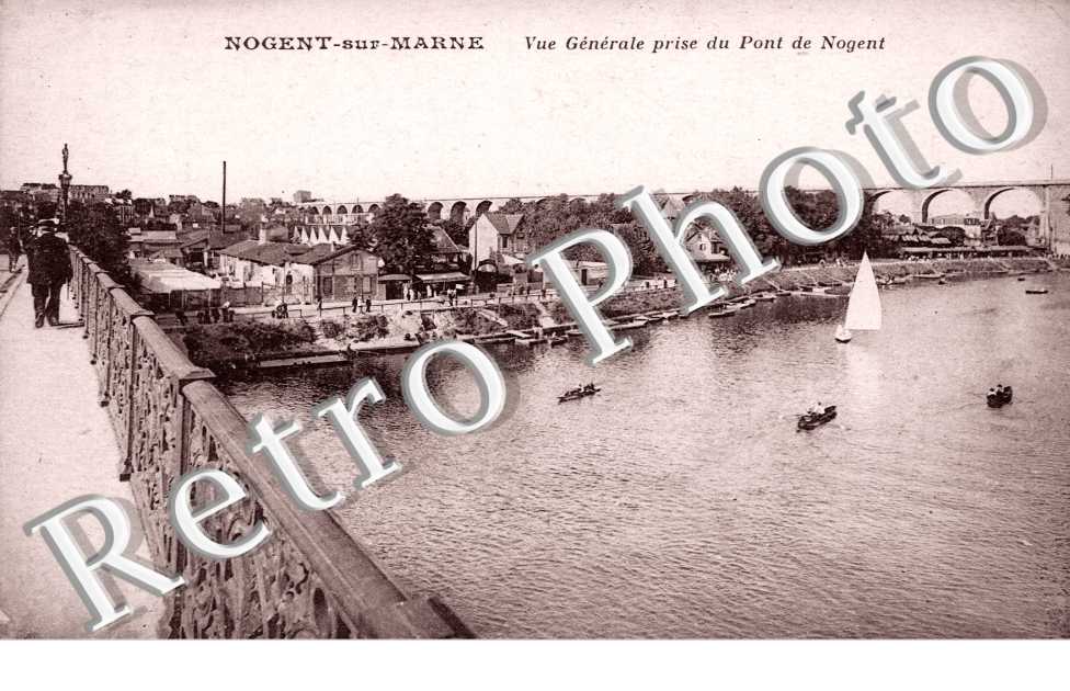 Vue generale prise du Pont de Nogent