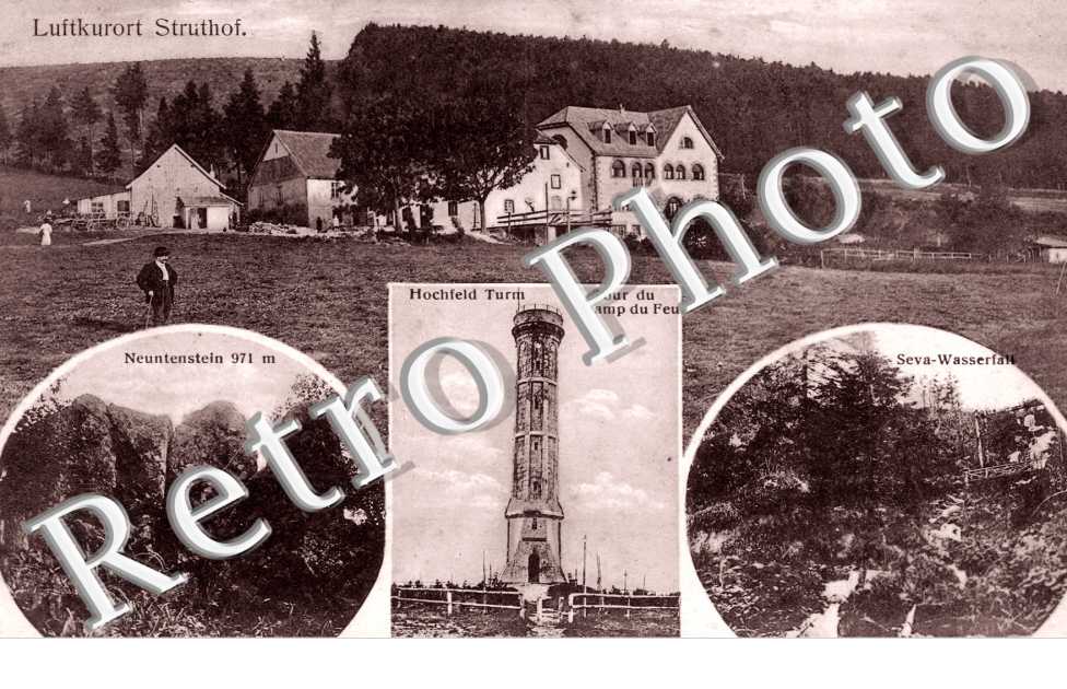 Luftkurort Struthof, Hochfeld Turm, Seva-Wasserfall, Neuntenstein 971 metres