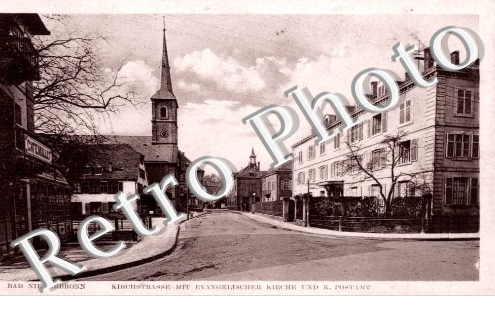 Kirchstrasse mit Evangelischer Kirche und K. Postamt