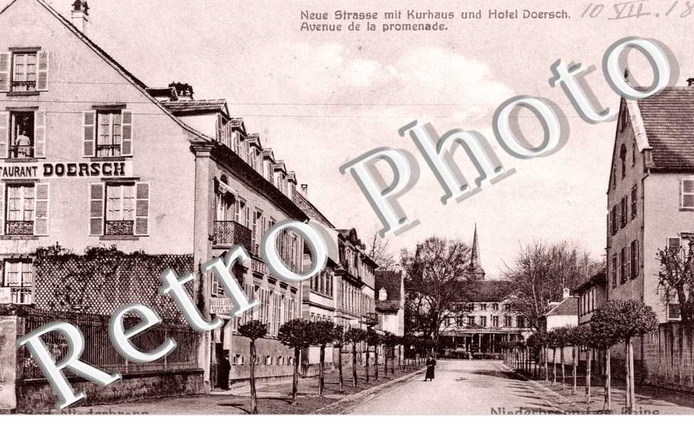 Neue strasse mit kurhaus und hotel doersch. avenue de la promenade