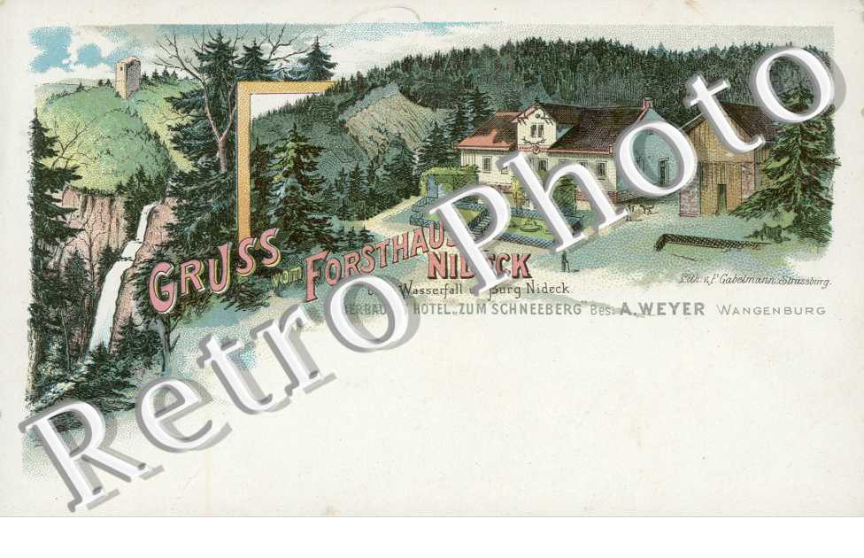 Neuerbautes Hotel "zum Schneeberg" bes A. Weyer Wangenburg