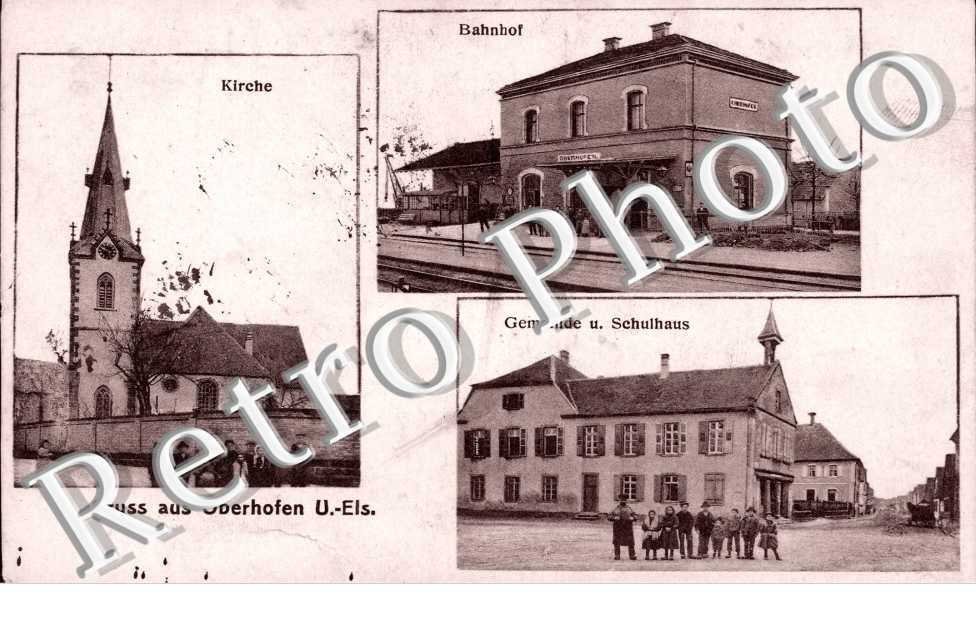 Kirche - bahnhof - Gemeinde u. Schulhaus