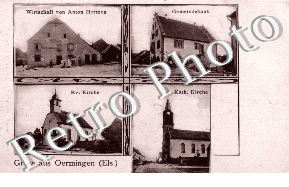 Wirtschaft von Anton Hertzog - Gemeindehaus - Ev. Kirche - Kath. Kirche