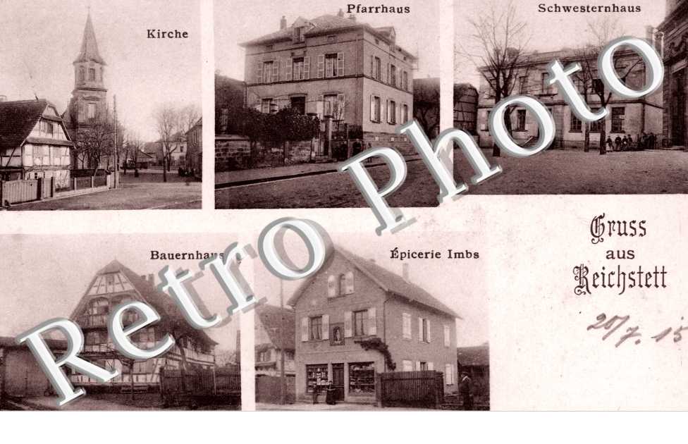 Kirche - Pfarrhaus - Epicerie Imbs  - Bauernhaus - Schwesternhaus