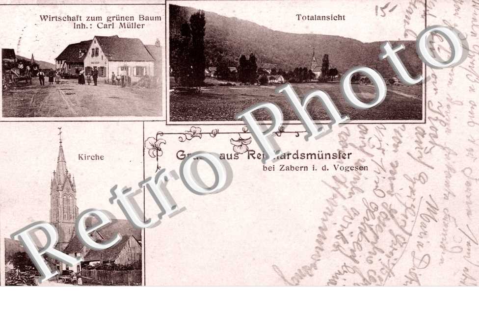 Totalansicht - kirche - wirtschaft zum grunen Baum