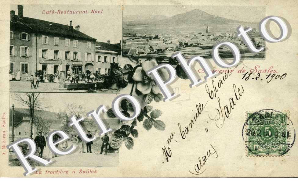 Souvenir de Saales - Cafe Restaurant Noel - la frontiere a Saales