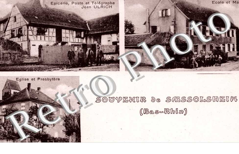 Epicerie, Poste et Telegraphe Jean Ulrich, Eglise et Presbytere, Ecole et Mairie