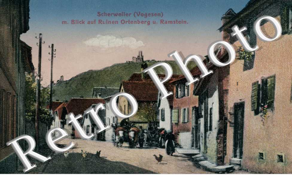 m. blick auf ruinen Ortenberg u. Ramstein