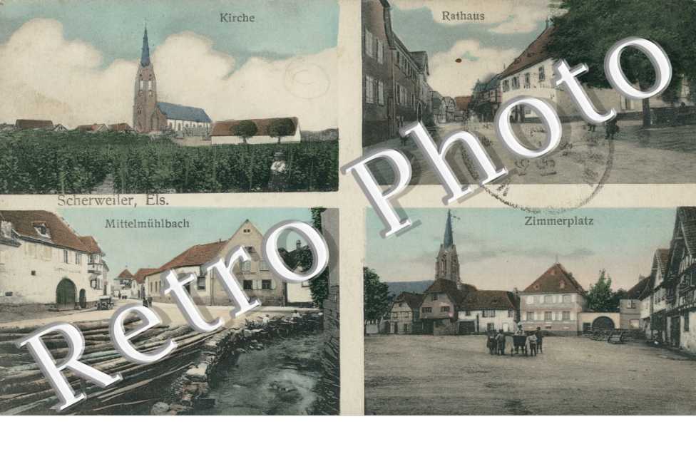 Kirche, Rathaus, Zimmerplatz, Mittelmuhlbach, Rathaus