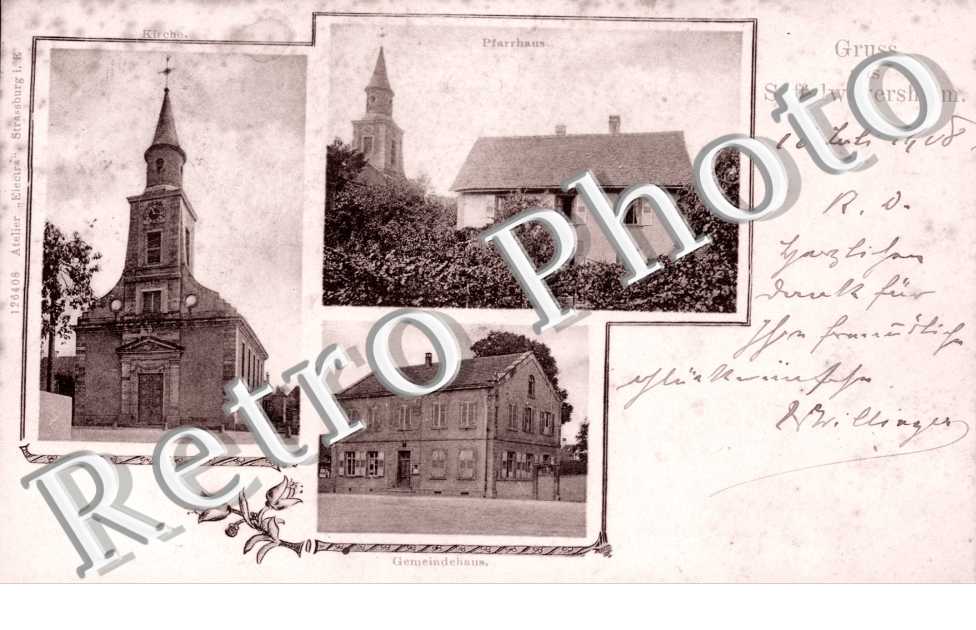 Pfarrhaus, Kirche, Gemeindehaus