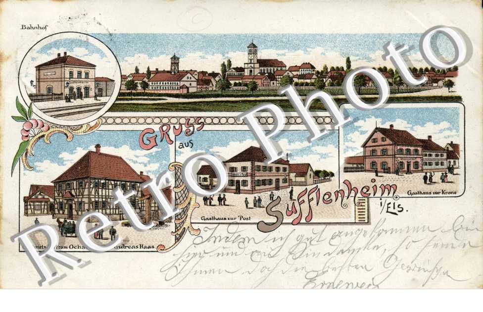 Bahnhof Gasthaus zur Kone ... zur Post  Gastwirtschaft zum Ochsen  Andreas Haas