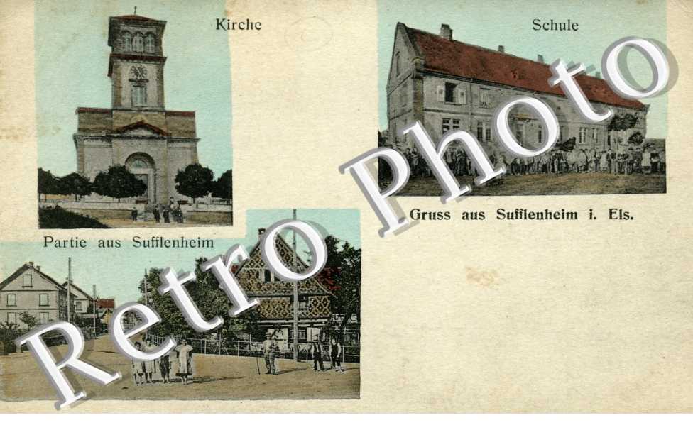 Partie aus Sufflenheim -Kiirche -Schule