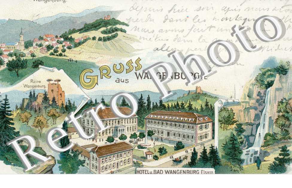 Hotel Bad Wangenburg, ruines, cascade