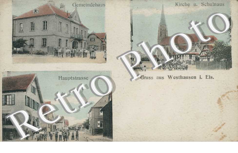 Gemeindehaus, Hauptstrasse, Kirche und Schulhaus