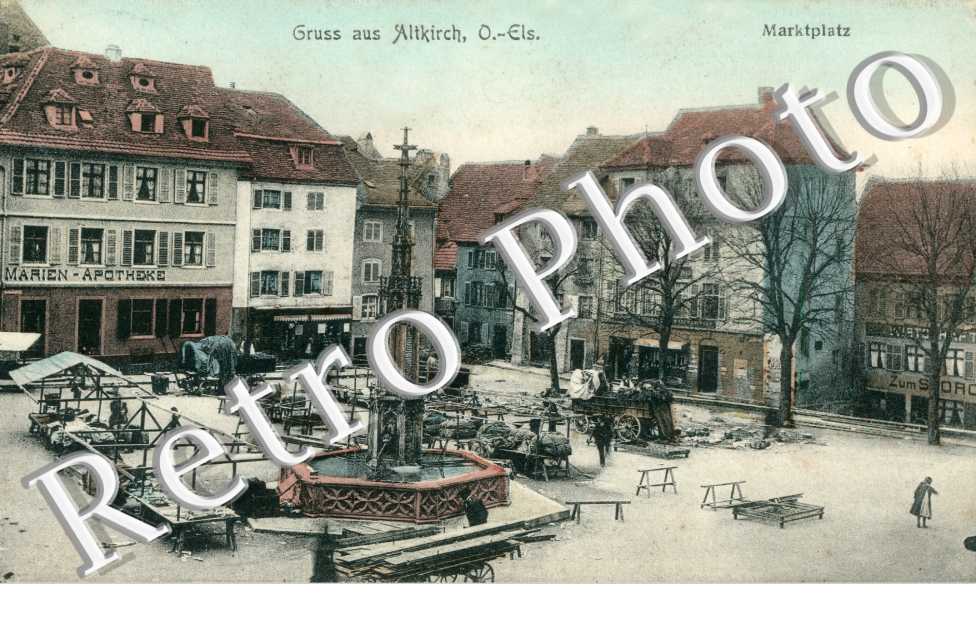 Gruss aus Altkirch, O.-Els, Marktplatz