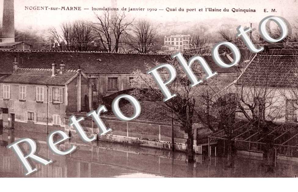 Inondations de 1910, Quai du Port et Usine du Quinquina