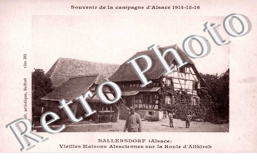 vieilles maisons alsaciennes sur la route d&#039;Altkirch