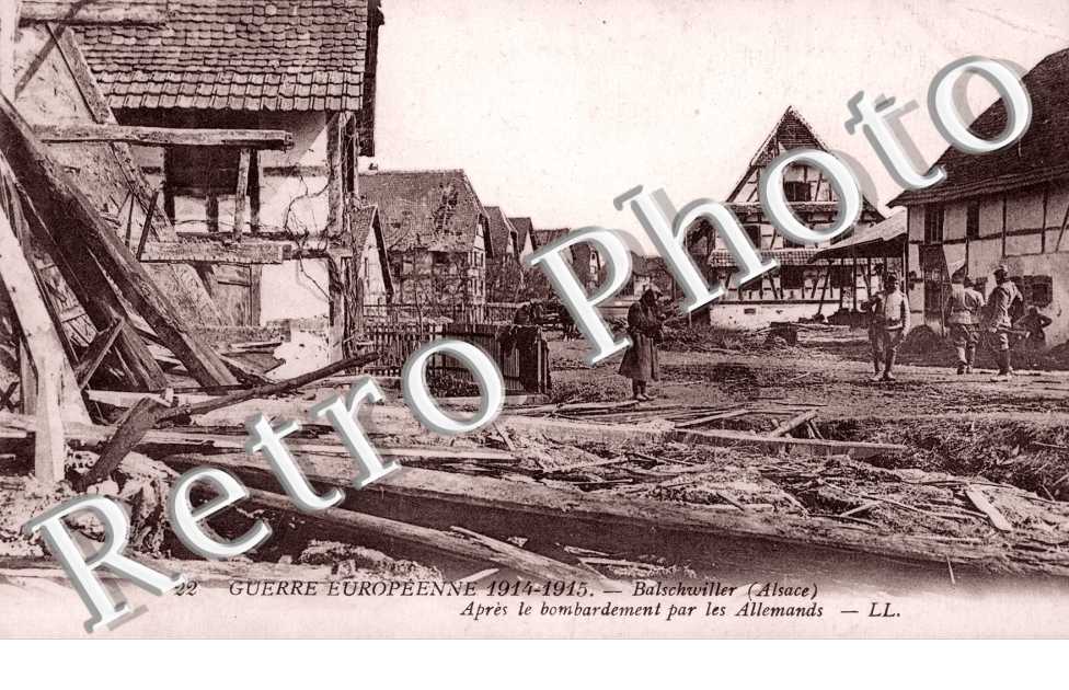 le village apres le bombardement par les allemands