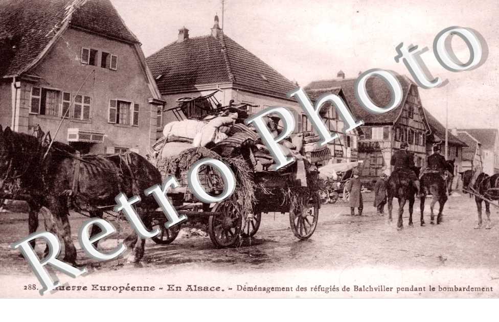 demenagement des refugies de Balchwiller pendant le bombardement