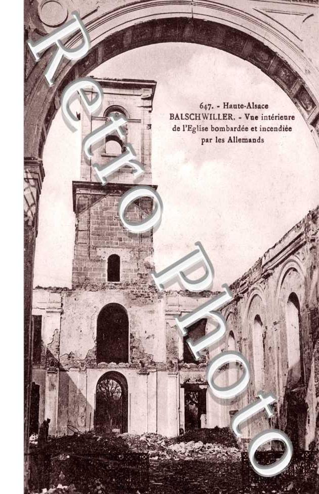 Vue Interieure de l&#039;Eglise Bombardee