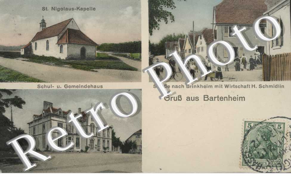 St Nicolaus-kapelle, strasse nach Brinkheim mit wirtschaft H.Schmidlin