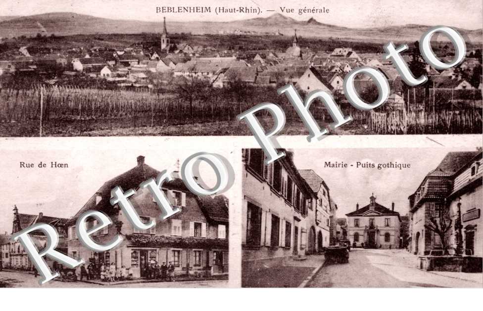 vue generale, mairie, puits gothiques, rue de Hoen