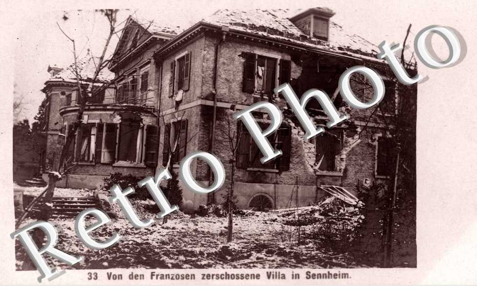 Von den franzosen zerschossene villa in sennheim