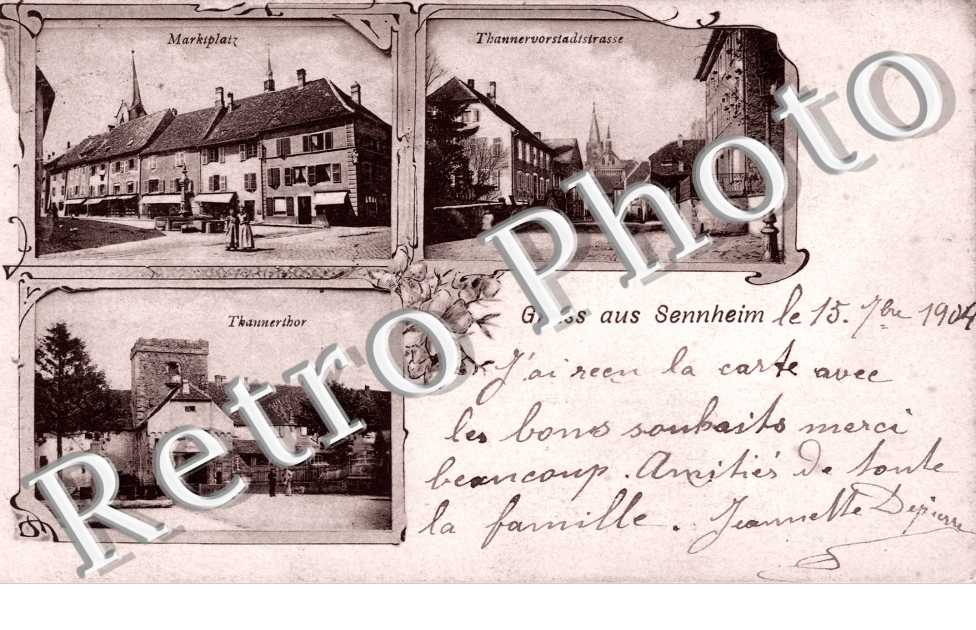 place du marche -  Porte de Thann - Rue de Thann