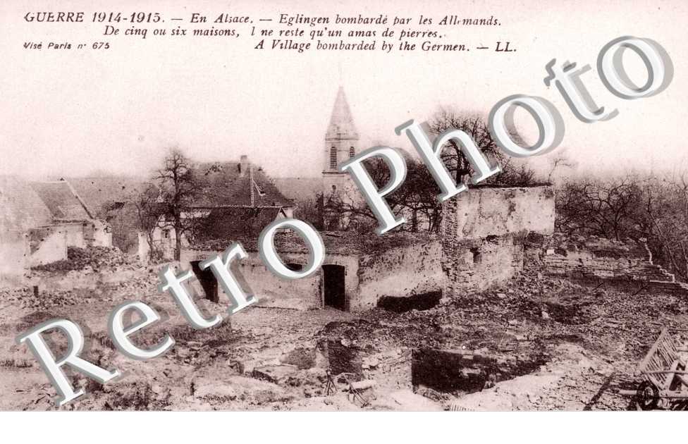 Eglingen bombarde par les allemands