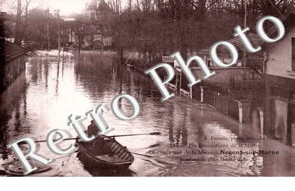 le boulevard de la Marne pendant la plus haute crue