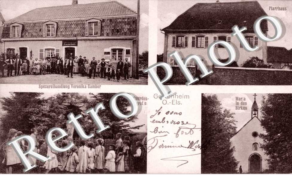 Spezereihandlung Veronika Gamber - Pfarrhaus - lourdes grotte piarrhaus - Maria in den birken
