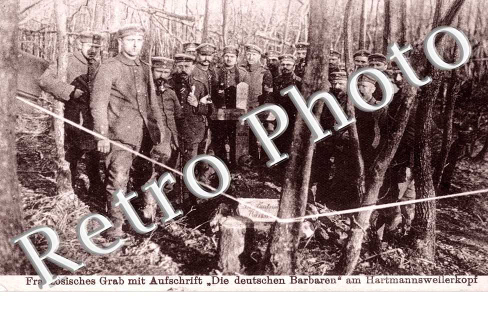 Franzosisches grab mit Aufschritt Die deutschen Barbaren
